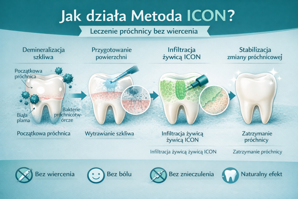 Metoda ICON – leczenie próchnicy bez wiercenia w Unident Union